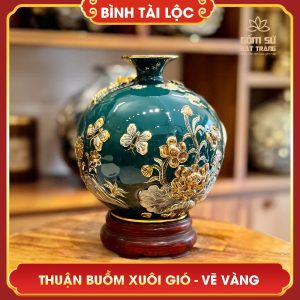 Bình tài lộc vẽ vàng Thuận Buồm Xuôi Gió H30 binh tai loc thuan buom xuoi gio h30 15