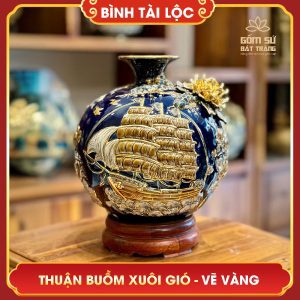 Bình tài lộc vẽ vàng Thuận Buồm Xuôi Gió H30 binh tai loc thuan buom xuoi gio h30 16