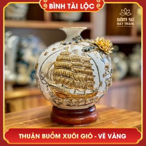 Bình tài lộc vẽ vàng Thuận Buồm Xuôi Gió H30 binh tai loc thuan buom xuoi gio h30 20