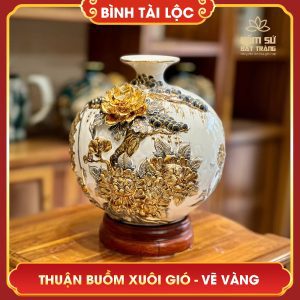 Bình tài lộc vẽ vàng Thuận Buồm Xuôi Gió H30 binh tai loc thuan buom xuoi gio h30 21