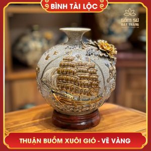 Bình tài lộc vẽ vàng Thuận Buồm Xuôi Gió H30 binh tai loc thuan buom xuoi gio h30 22