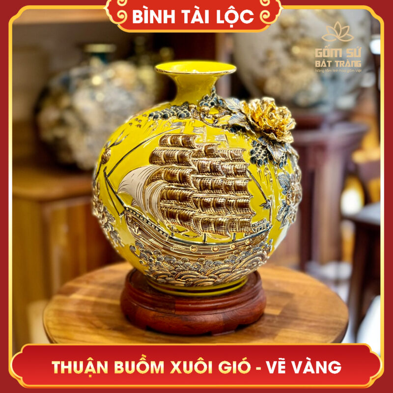 Ý nghĩa của bình hút tài lộc - Vật phẩm khơi nguồn may mắn binh tai loc thuan buom xuoi gio h30 52