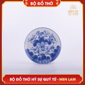 Bộ đồ thờ men lam Hỷ Sự Quý Tử bo do tho men lam hy su quy tu 13 1