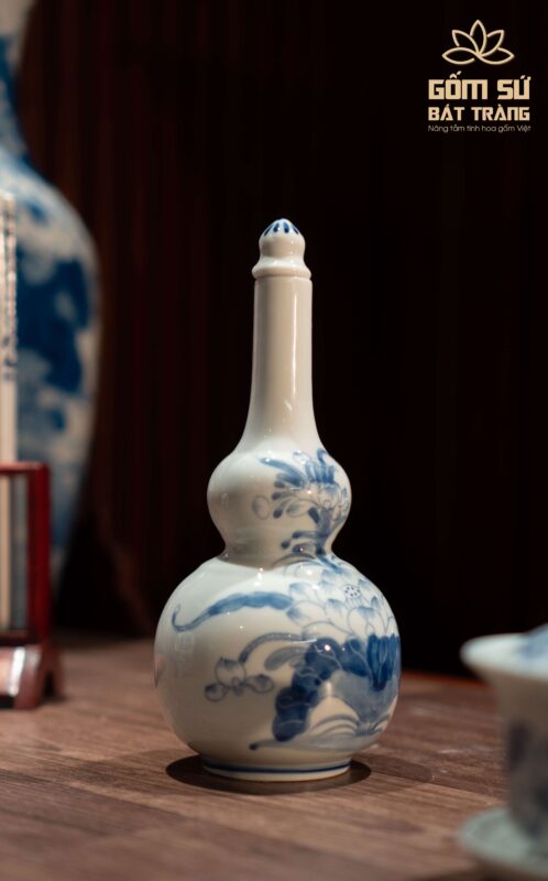 Bộ đồ thờ men lam Hỷ Sự Quý Tử bo do tho men lam hy su quy tu 13