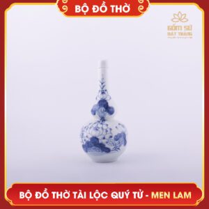 Bộ đồ thờ men lam Tài Lộc Quý Tử bo do tho men lam tai loc quy tu 15