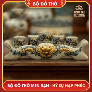 Bộ đồ thờ men rạn Hỷ Sự Nạp Phúc bo do tho men ran hy su nap phuc 13