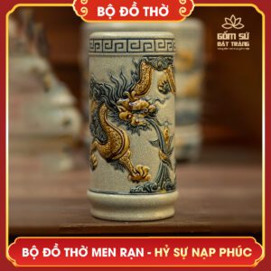 Bộ đồ thờ men rạn Hỷ Sự Nạp Phúc bo do tho men ran hy su nap phuc 8