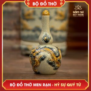 Bộ đồ thờ men rạn Hỷ Sự Quý Tử bo do tho men ran hy su quy tu 11