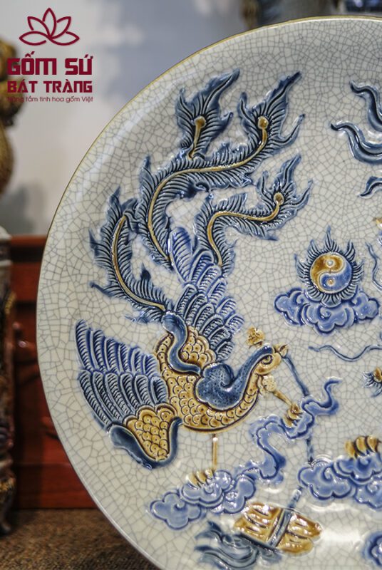 Bộ đồ thờ men rạn Hỷ Sự Quý Tử Nét rạn trên mỗi sản phẩm rất tự nhiên và khả năng trùng lặp là không thể xảy ra khi quan sát kĩ