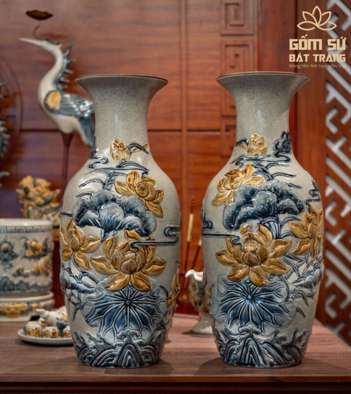 Bộ đồ thờ men rạn Tài Lộc Quý Tử bo do tho men ran tai loc quy tu 57