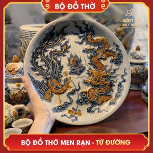 Bộ đồ thờ men rạn Từ Đường bo do tho men ran tu duong 16