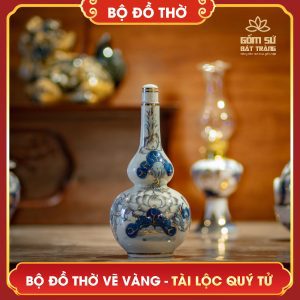 Bộ đồ thờ vẽ vàng Tài Lộc Quý Tử bo do tho ve vang tai loc quy tu 9