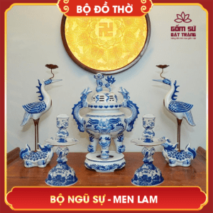 Bộ Ngũ Sự men lam