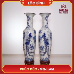Lộc bình Phúc Đức men lam loc binh phuc duc men lam 6