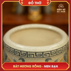 Bát hương Lưỡng Long Chầu Nguyệt men rạn bat huong luong long chau nguyet men ran 18
