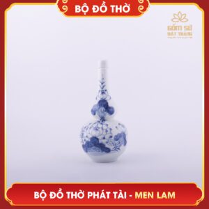 Bộ đồ thờ men lam Phát Tài bo do tho men lam phat tai 23