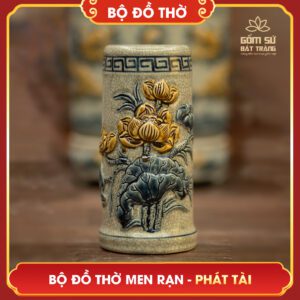 Bộ đồ thờ men rạn Phát Tài bo do tho men ran phat tai 10