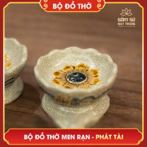 Bộ đồ thờ men rạn Phát Tài bo do tho men ran phat tai 8