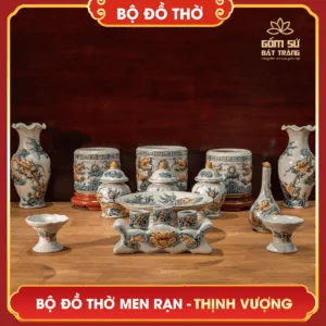 Bộ đồ thờ men rạn Thịnh Vượng