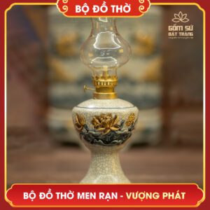 Bộ đồ thờ men rạn Vượng Phát bo do tho men ran vuong phat 10