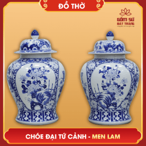 Chóe Tứ Cảnh men lam choe dai tu canh men lam 3