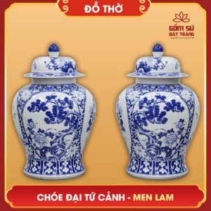 Chóe Tứ Cảnh men lam choe dai tu canh men lam 4