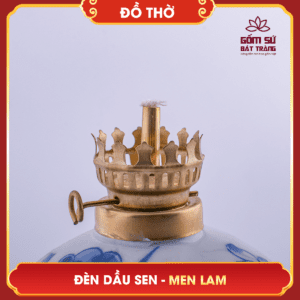 Đèn dầu Hoa Sen men lam den dau hoa sen men lam 6