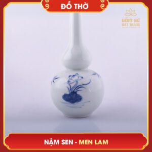 Nậm rượu Hoa Sen men lam nam ruou hoa sen men lam 6