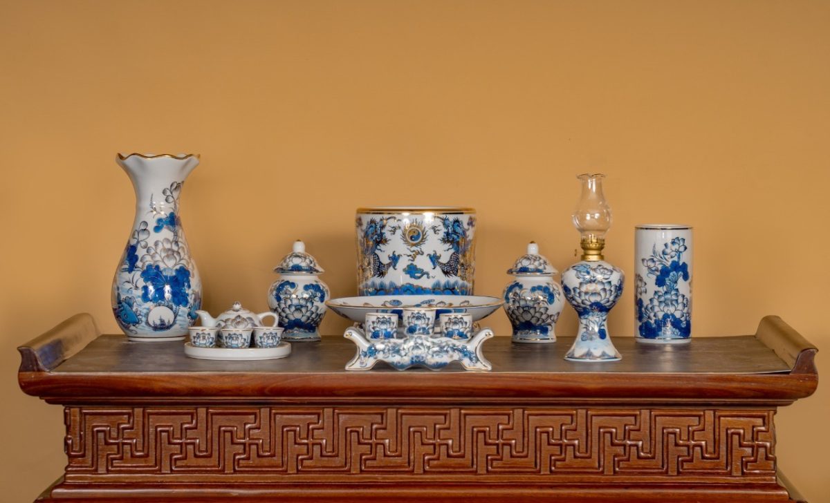 Bát hương Lưỡng Long Chầu Nguyệt vẽ vàng bat huong luong long chau nguyet ve vang 9