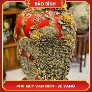 Bảo bình vẽ vàng Phú Quý Vạn Niên H100 bao binh ve vang phu quy van nien h100 5