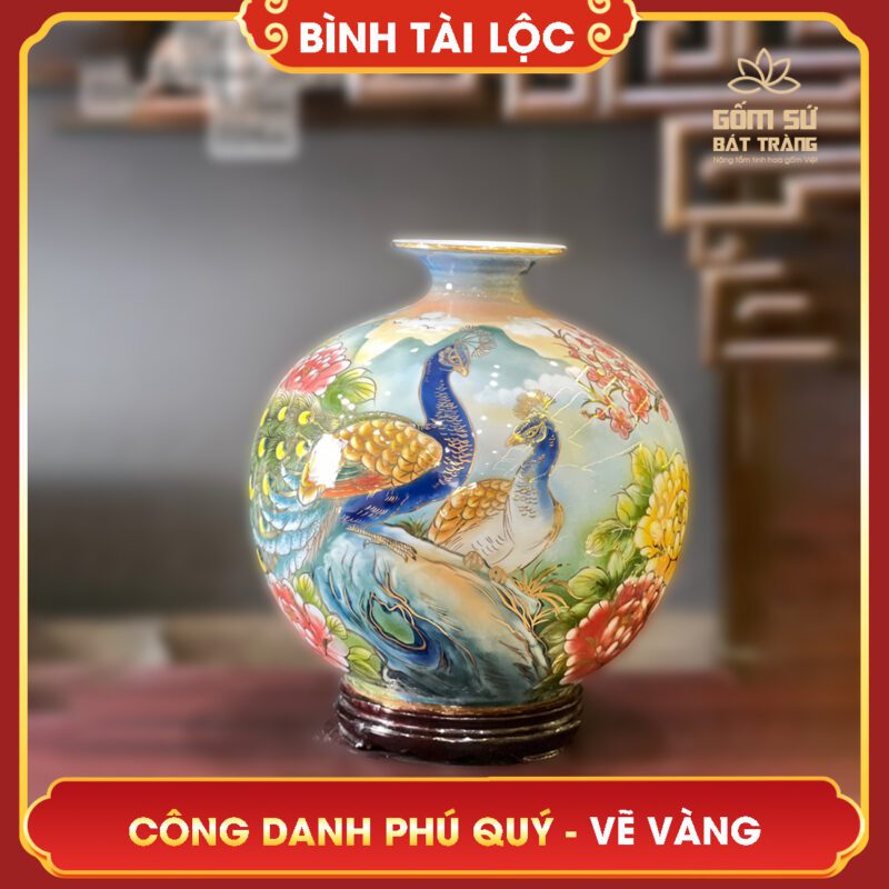 Bình chiêu tài lộc - Bí quyết chọn bình ĐÚNG phong thủy binh tai loc ve vang cong danh phu quy h35 1