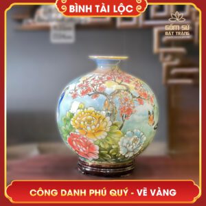Bình tài lộc vẽ vàng Công Danh Phú Quý H35 binh tai loc ve vang cong danh phu quy h35 3