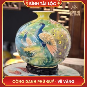 Bình tài lộc vẽ vàng Công Danh Phú Quý H35 binh tai loc ve vang cong danh phu quy h35 6