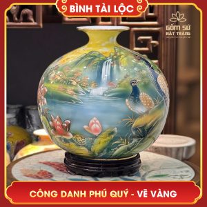 Bình tài lộc vẽ vàng Công Danh Phú Quý H35 binh tai loc ve vang cong danh phu quy h35 7
