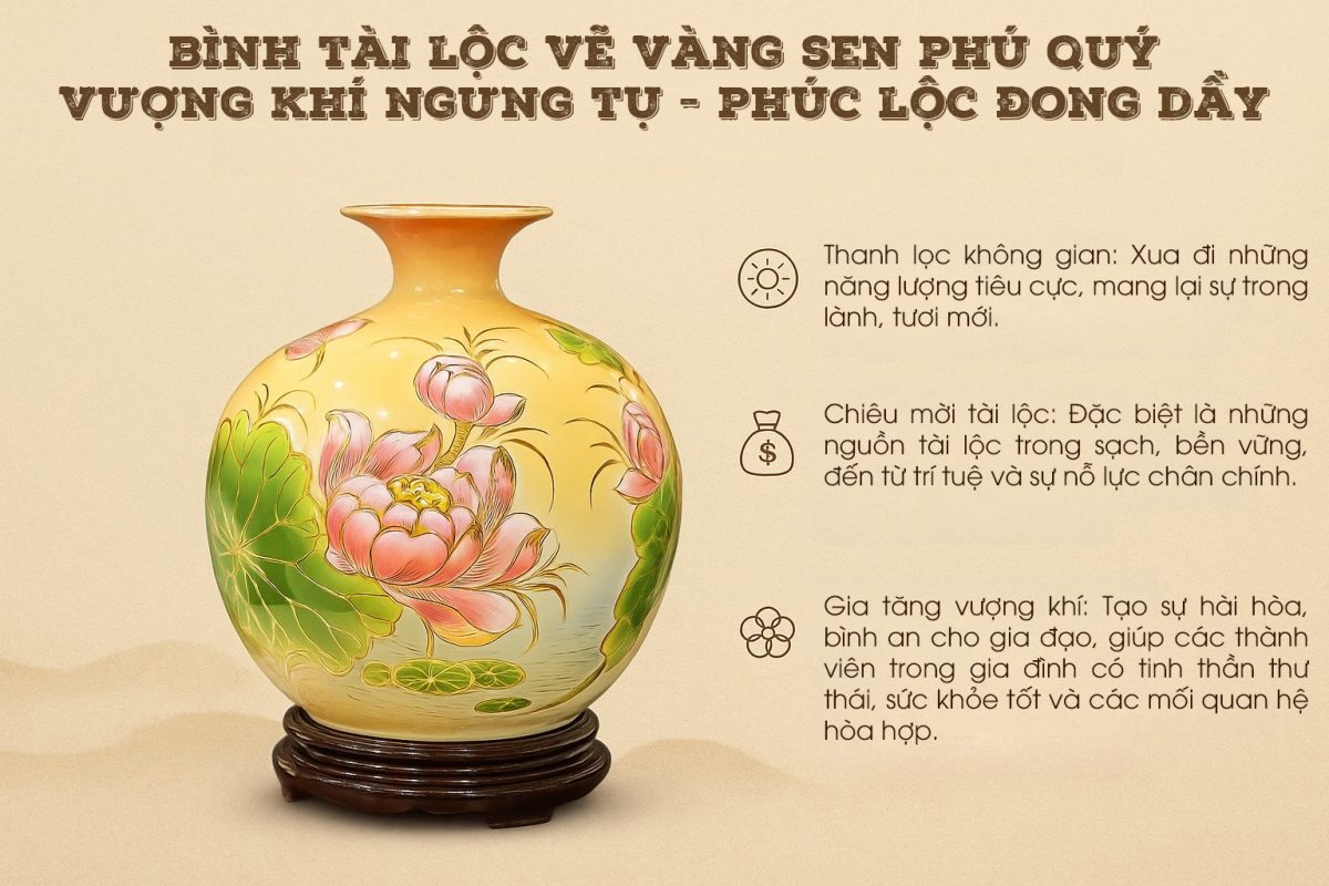 binh tai loc ve vang sen phu quy h30 25