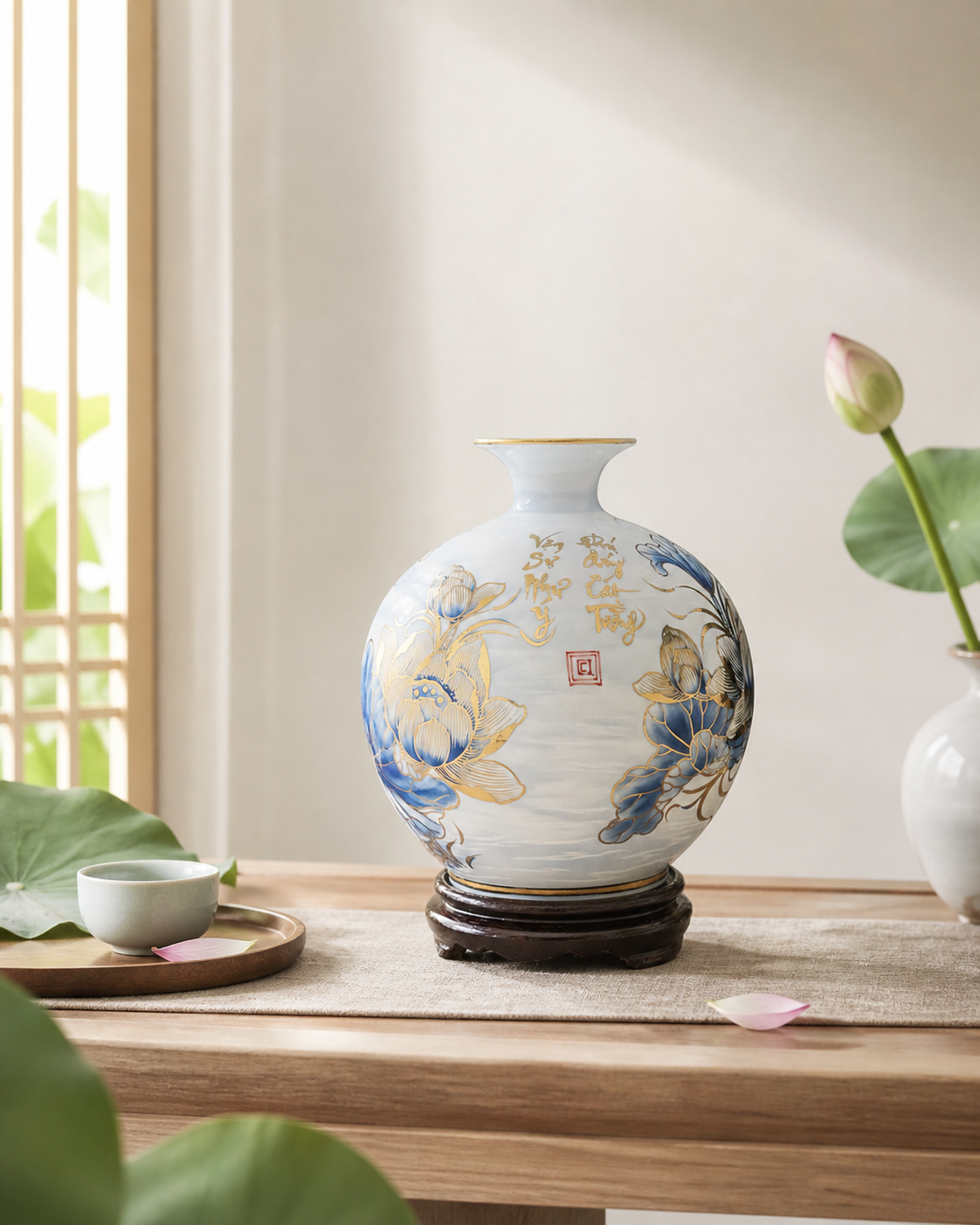 binh tai loc ve vang sen phu quy h30 32