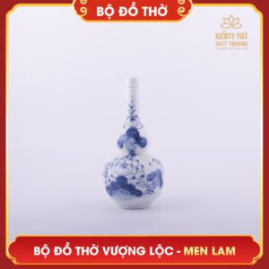 Bộ đồ thờ men lam Vượng Lộc bo do tho vuong loc men lam 28
