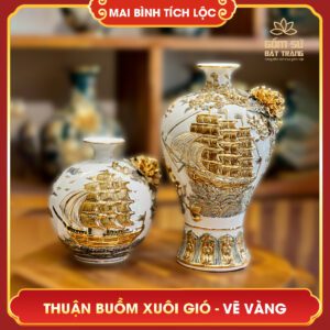 Mai bình tích lộc vẽ vàng Thuận Buồm Xuôi Gió H38 mai binh tich loc ve vang thuan buom xuoi gio h38 6