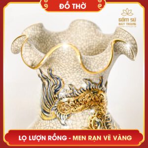 Lọ lượn Rồng men rạn vẽ vàng lo luon rong men ran ve vang 3