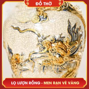 Lọ lượn Rồng men rạn vẽ vàng lo luon rong men ran ve vang 4