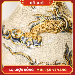 Lọ lượn Rồng men rạn vẽ vàng lo luon rong men ran ve vang 5