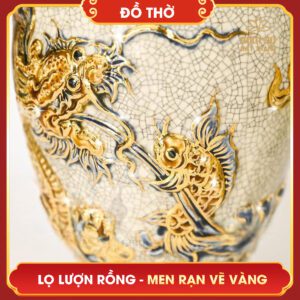 Lọ lượn Rồng men rạn vẽ vàng lo luon rong men ran ve vang 6