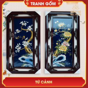Tranh gốm bát tràng Tứ Cảnh tranh gom bat trang tu canh 3