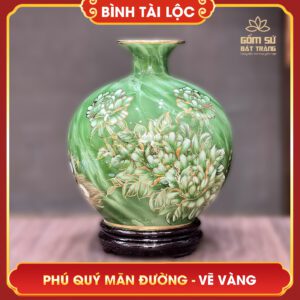 Bình tài lộc vẽ vàng Phú Quý Mãn Đường H26 binh tai loc ve vang phu quy man duong h26 3