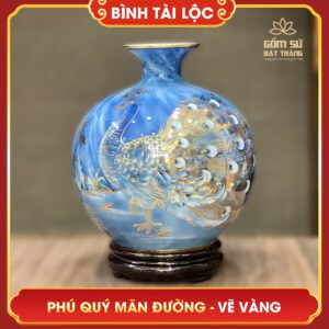 Bình tài lộc vẽ vàng Phú Quý Mãn Đường H26 binh tai loc ve vang phu quy man duong h26 4
