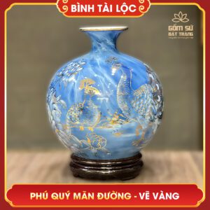 Bình tài lộc vẽ vàng Phú Quý Mãn Đường H26 binh tai loc ve vang phu quy man duong h26 5