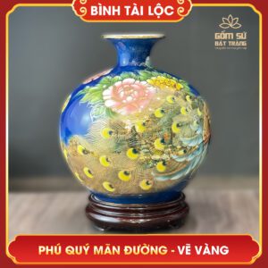 Bình tài lộc vẽ vàng Phú Quý Mãn Đường H26 binh tai loc ve vang phu quy man duong h26 8