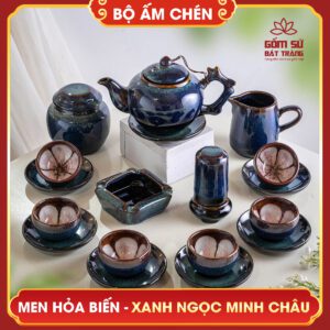 Bộ ấm chén men hỏa biến xanh ngọc minh châu bo am chen men hoa bien xanh ngoc minh chau 4