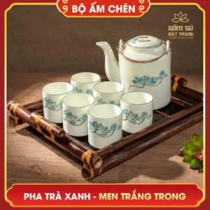 bo am chen pha tra xanh men trang trong 2