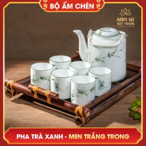 bo am chen pha tra xanh men trang trong 3
